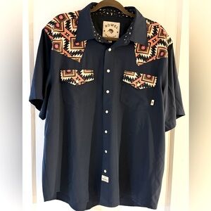 Rowel Western Navajo Plaid Shirt Size XL